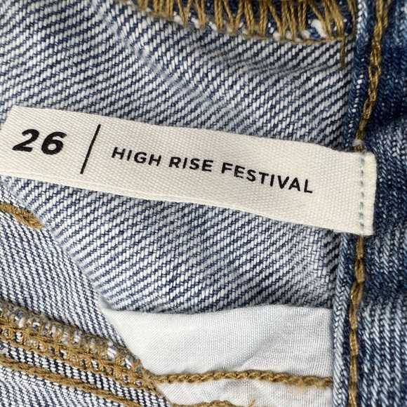 PacSun Butterfly High Waisted Denim Festival Shorts SZ 26 - Picture 12 of 13